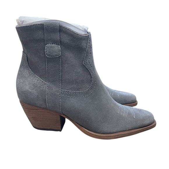 Dolce Vita Womens Silma Grey Gray Suede Mid-Calf Western Bootie Size 5.5 NEW130 - Picture 1 of 9